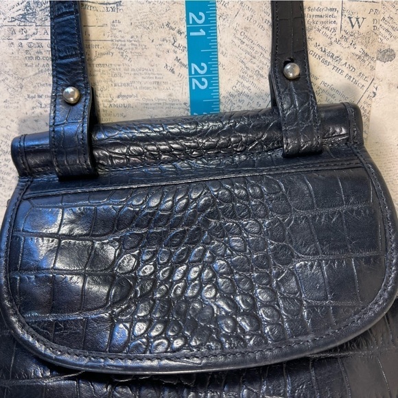NJY croc embossed leather crossbody bag - Picture 11 of 11